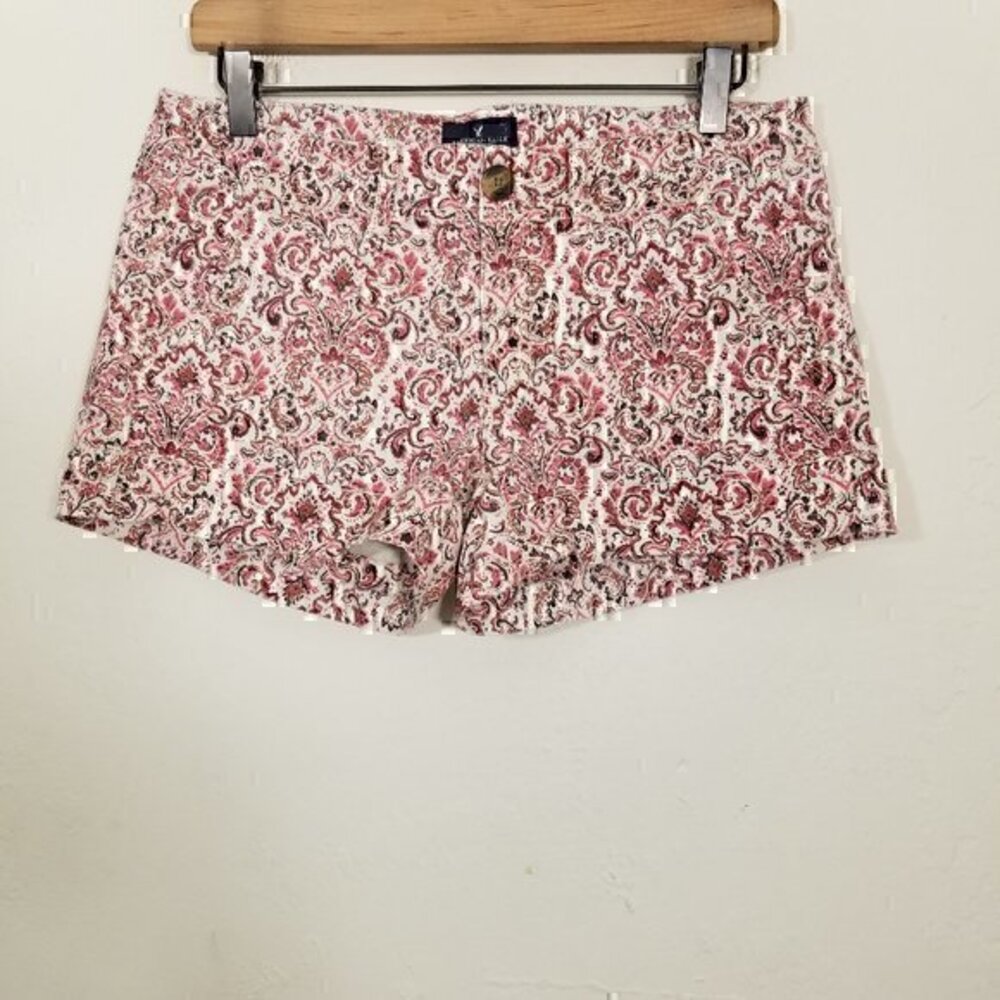 American Eagle Paisley Stretch Shortie Shorts Size 6